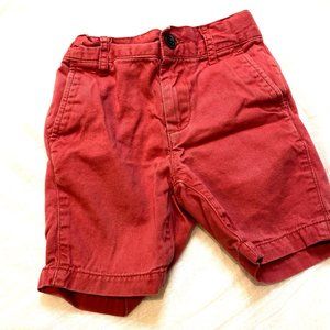 Red Adjustable Waist Shorts